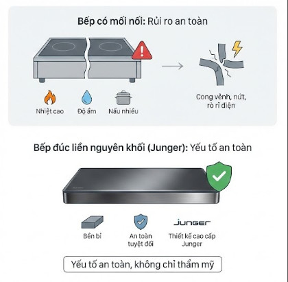 thân bếp đúc liền nguyên khối