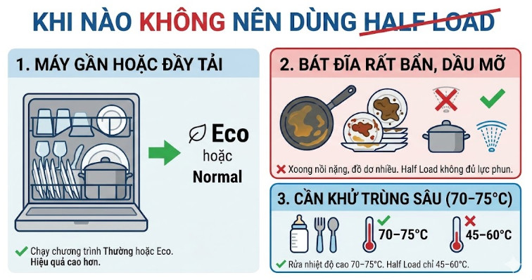 Khi nào KHÔNG nên dùng Half Load