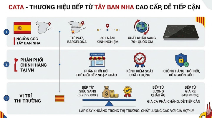 xuất xứ bếp từ Cata