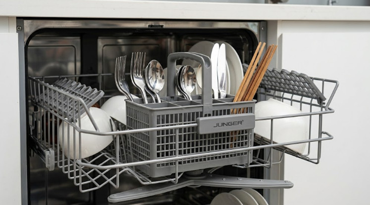 Khay dao kéo giỏ đựng đũa thìa máy rửa bát Junger