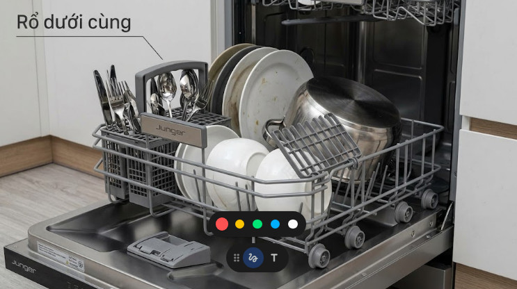 Rổ dưới cùng (Lower Basket) máy rửa bát Junger