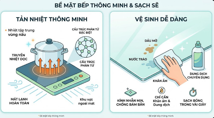 Bề mặt chống trầy xước và tản nhiệt nhanh