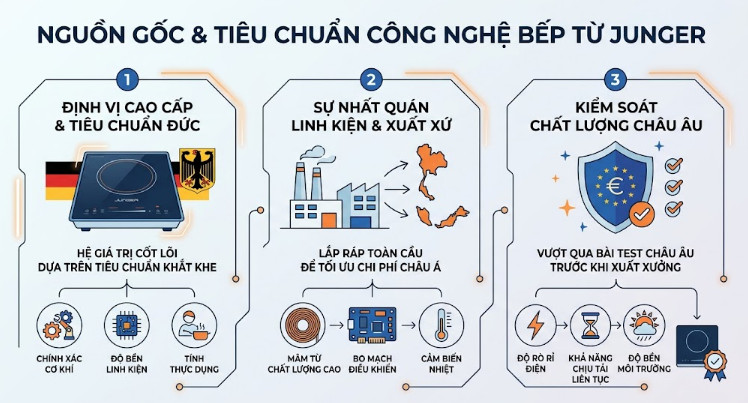 Bếp từ Junger định vị mình ở phân khúc cao cấp
