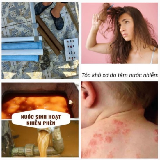 nước phèn Ảnh hưởng da và tóc