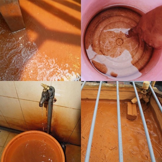 nước phèn Ố vàng, hoen ố vật dụng
