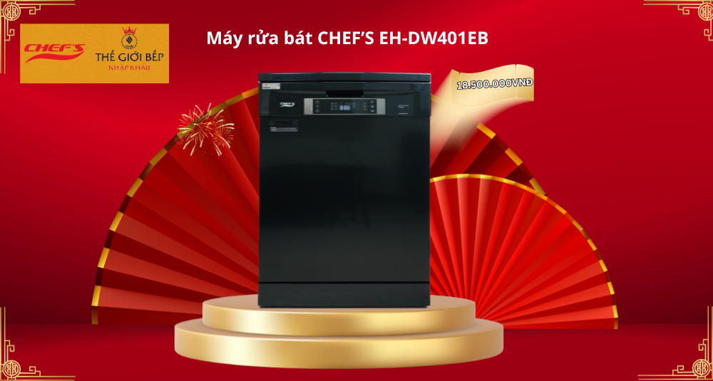 Máy rửa bát Chef's EH-DW401EB