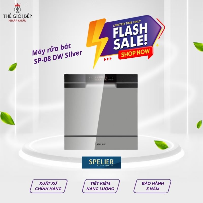 Máy rửa chén bát Spelier SP-08 DW Silver