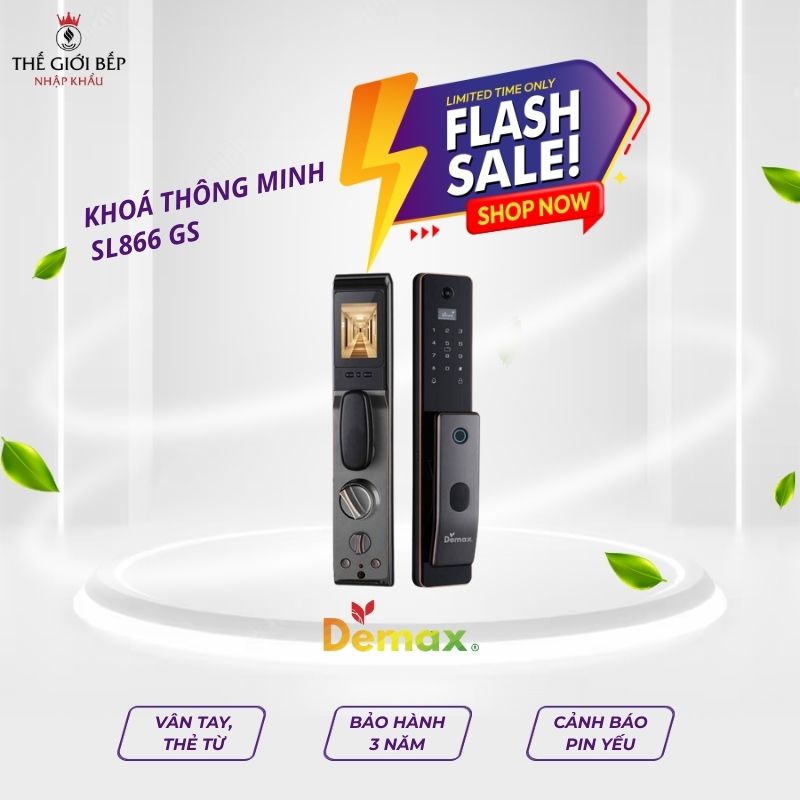 Khóa cửa điện tử thông minh Demax SL866 GS