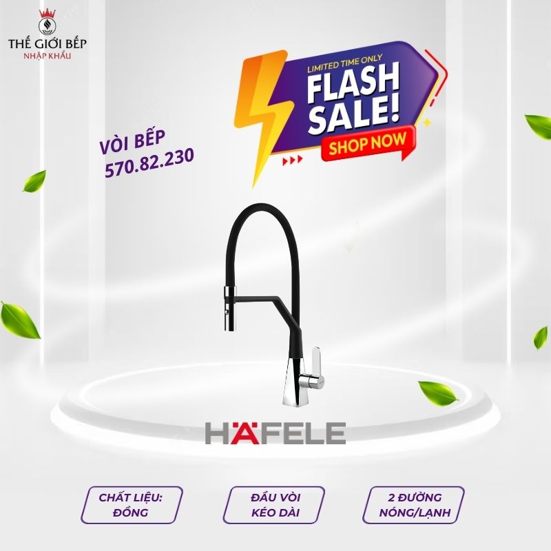 Vòi rửa bát inox Hafele Hydros HT20-CH1F187 570.82.230