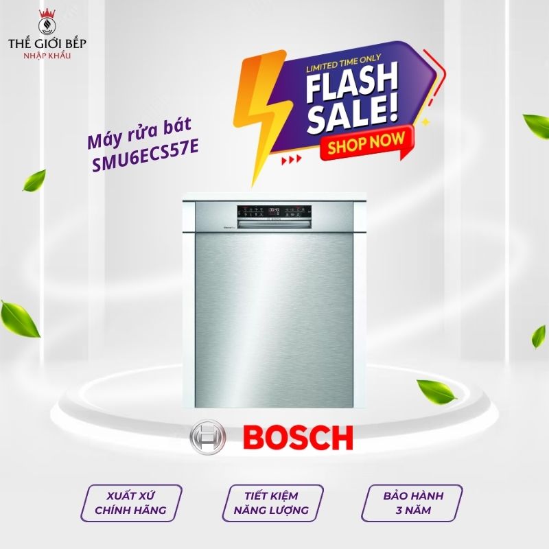 Máy rửa bát Bosch SMU6ECS57E serie 6, bán âm