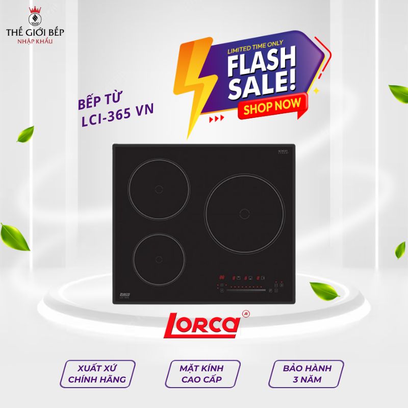 Bếp từ ba vùng nấu Lorca LCI-365 VN