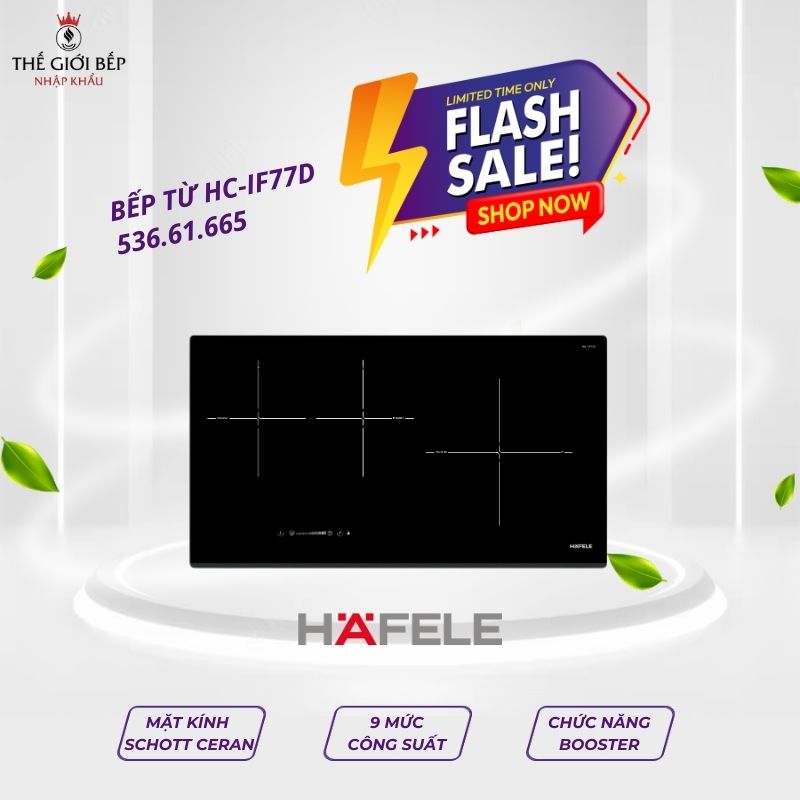 Bếp từ ba vùng nấu Hafele HC-IF77D 536.61.665