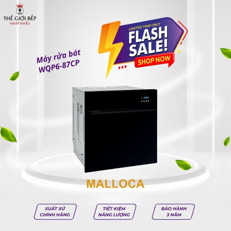 Máy rửa chén âm tủ Malloca WQP6-87CP