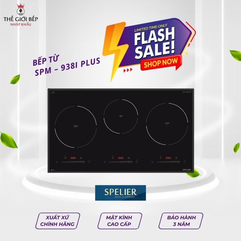 Bếp từ ba vùng nấu SPELIER SPM – 938I PLUS