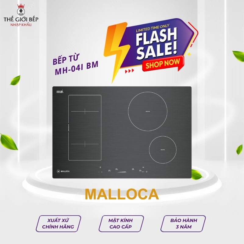 Bếp từ ba vùng nấu Malloca MH-04I BM