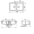 Kích thướng Chậu đá Hafele JULIUS HS-GD8650 570.35.580