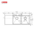 Kích thước chậu rửa bát Konox Workstation - Topmount KN11650TD Bàn trái
