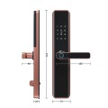 Kích thước khóa cửa điện tử Wifi Kassler KL-669 Copper