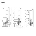 Ray hộp Hafele 552.79.785 Alto B199 500mm trắng, nắp kim loại