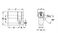 Kích thước Ruột khóa 1 đầu Hafele 916.00.609