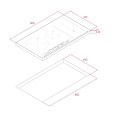 Kích thước bếp từ Teka 5 vùng nấu IZS 96700 MST BK lắp âm 112500033