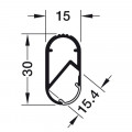 Thanh Treo Quần Áo Đầu Oval Hafele 833.72.790