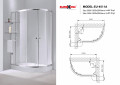 kích thước phòng tắm vách kính Euroking EU-4511A 800mm
