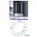 kích thước phòng tắm vách kính Euroking LV-25