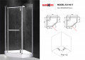 kích thước phòng tắm vách kính Euroking EU-4417 900mm