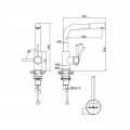 Thiết kế của vòi rửa bát nóng lạnh Reginox PALM HMH.R34583 có dây rút