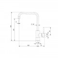 Thiết kế của vòi rửa bát nóng lạnh Reginox Crystal R30516