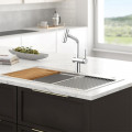 Hình ảnh vòi rửa bát dây rút Volta Chrome