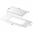 Kích thước bếp từ đôi Binova BI-202SP lắp âm