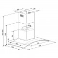 Kích thước máy hút mùi áp tường Binova BI-77GM-ISO