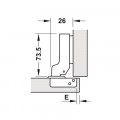 Bản lề trùm nửa Metalla SM DIY 110º Hafele 493.03.022