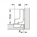 Bản lề lọt lòng Metalla SM DIY 110º Hafele 493.03.023
