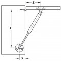 Pittong đẩy cánh tủ 120N Hafele 373.82.909