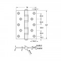 Bản lề lá 4BB 127x76x3mm Häfele DIY 489.05.027
