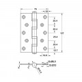 Bản lề lá 4BB 127x76x3mm Häfele DIY 489.05.028
