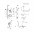 Bộ khóa cửa tay nắm chụp DIY Hafele 499.62.504