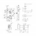 Bộ khóa cửa tay nắm chụp DIY Hafele 489.10.661