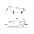 Bồn tắm độc lập Nagoya 1550 Hafele 588.99.630