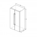 Tủ lạnh 2 cánh side by side 581 lít Brandt BFA1791NA