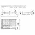 Giá bát đĩa Inox 304 Hafele Kason 549.04.046 800mm