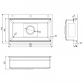 Kích thước chậu rửa bát 1 hố Kluger KWF8161FS-S76 Plus