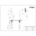 Vòi rửa bát nóng lạnh Kluger KLF0018B có dây rút