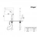 Vòi rửa bát nóng lạnh Kluger KLF0016B có dây rút