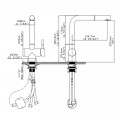 Vòi rửa bát nóng lạnh Kluger KLF0013C có dây rút