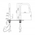 Vòi rửa bát nóng lạnh Kluger KLF0011C có dây rút