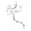 Kích thước siphon chậu rửa bát 2 hố Kluger KSP – 302